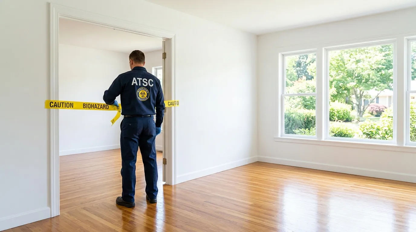 Certified biohazard cleanup crew performing Decomposition Cleanup in Great Barrington